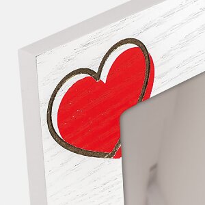 ZEP Houten Fotolijst Zoe Wit 10x15 cm Hartjes Liggend