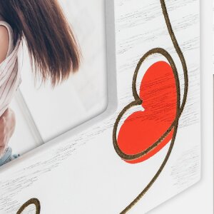 ZEP Houten Fotolijst Zoe Wit 10x15 cm Hartjes Liggend