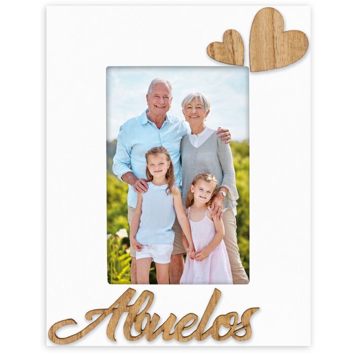 ZEP Houten Fotolijst Abuelos 10x15 cm Hoogformaat Wit