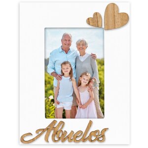 ZEP Houten Fotolijst Abuelos 10x15 cm Hoogformaat Wit