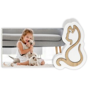 ZEP Acryl-houten fotolijst Milo 10x15 cm Kattenfotolijst