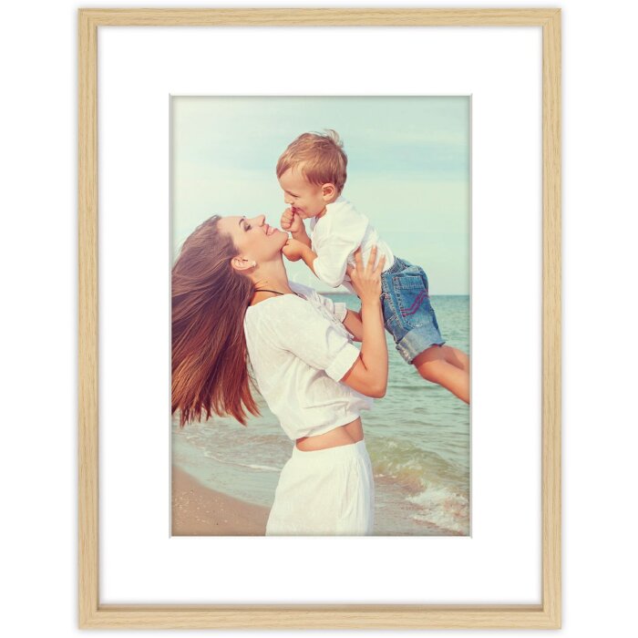 ZEP Houten fotolijst Alice Natuur 30x40 cm met Passe-partout AW723N