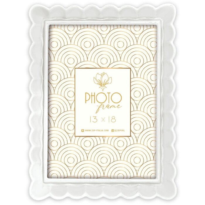 ZEP kunsthars fotolijst HERVE W wit 13x18 cm