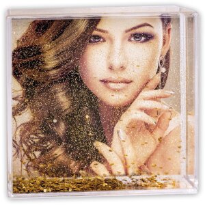 ZEP Glitterfotolijst Shake Frame Goud 10x10 cm