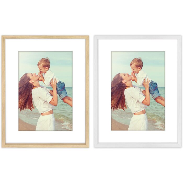 ZEP Houten Fotolijst Alice Wit of Naturel 30x30/40 cm