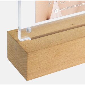 ZEP Acryl fotolijst "New York" met LED-verlichting, houten voet, 10x15 cm of 13x18 cm