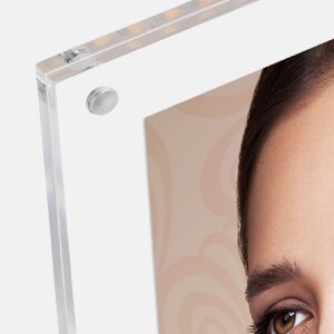 ZEP Acryl fotolijst "New York" met LED-verlichting, houten voet, 10x15 cm of 13x18 cm