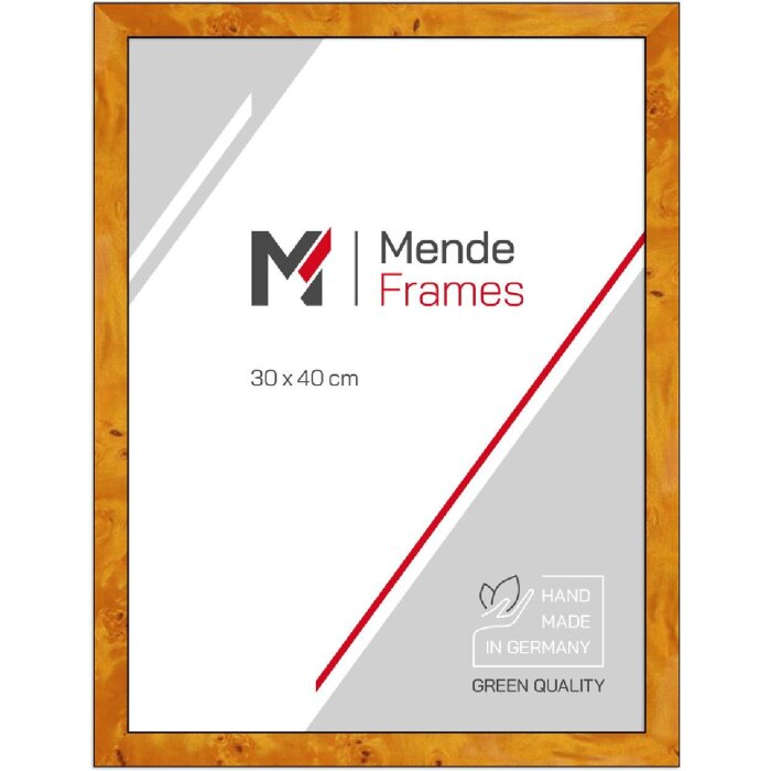 MendeFrames Houten fotolijst H14C met worteldecor licht 10x15 cm met normaal glas