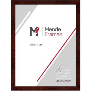 MendeFrames Houten fotolijst H14C Donker Wurzeldecor 28x35 cm met kunstglas