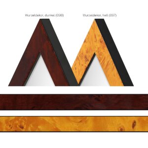 MendeFrames Wandspiegel H14D Wortelhoutdecor donker 45x60 cm