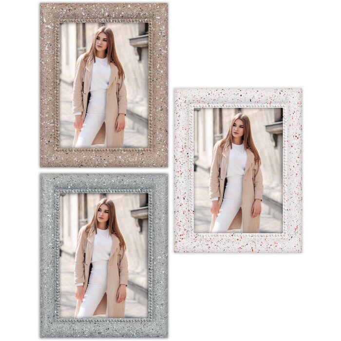 ZEP Fotolijst Pollock Terrazzo in Wit, Bruin en Grijs – 3 formaten