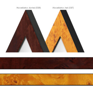 MendeFrames Wandspiegel H14E Wortelhout licht 40x50 cm