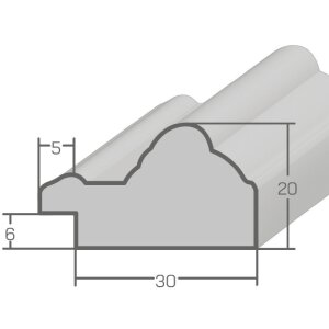 MendeFrames Houten fotolijst H015 Goudrand bruin 25x38 cm Anti-reflectieglas