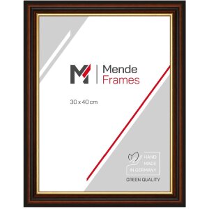 MendeFrames H015 Houten Fotolijst Gouden Rand Bruin 50x75...