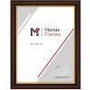 MendeFrames H015 Houten Fotolijst Gouden Rand Bruin 50x75 cm met Museumsglas