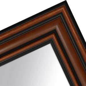 MendeFrames H017 Wandspiegel – Massief houten spiegelkader in nuushout of nuushout met gouden rand