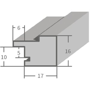 MendeFrames H025 witte houten fotolijst 10x10 cm met museumglas