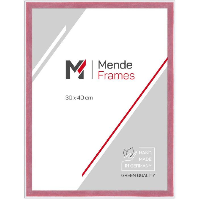 MendeFrames H080 houten fotolijst rood 13x13 cm met antireflexglas