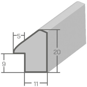 MendeFrames H080 Houten Fotolijst Zwart 20x25cm Museumsglas