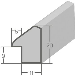 MendeFrames H080 Houten Fotolijst Abrikoos 20x25 cm Antireflexglas