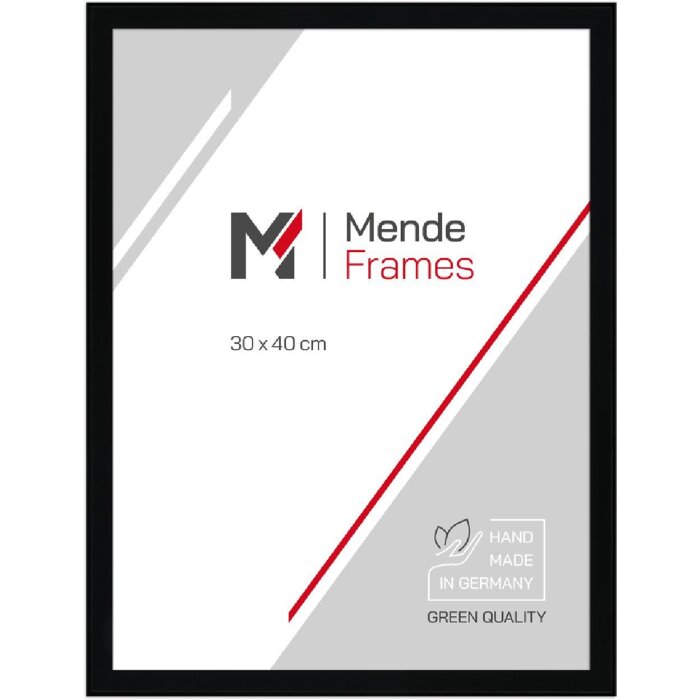 MendeFrames H080 Houten Fotolijst Zwart 20x30 cm met Normaalglas