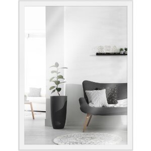 MendeFrames H080 houten wandspiegel wit 29,7x42 cm