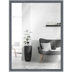 MendeFrames H080 houten wandspiegel grijs 28x35 cm