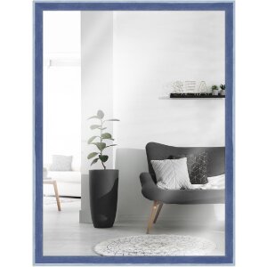 MendeFrames H080 houten wandspiegel blauw 30x90 cm