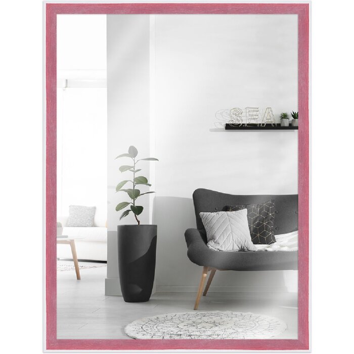 MendeFrames H080 Houten wandspiegel rood 40x50 cm