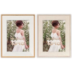 ZEP Fotolijst Siena Houtlook Wit/Natuur 10x15-30x40cm...