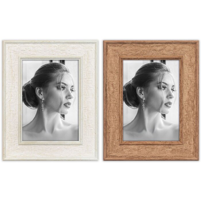 ZEP Fotolijst Perth Wit Natuur 10x15 13x18 15x20 cm Houtoptiek Helder Glas