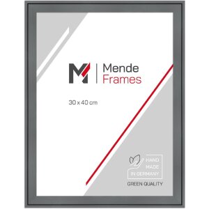 MendeFrames Houten fotolijst H120 grijs 15x15 cm met museumsglas