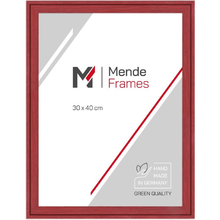 MendeFrames Houten fotolijst H120 rood gemarmerd 30x45 cm anti-reflectieglas