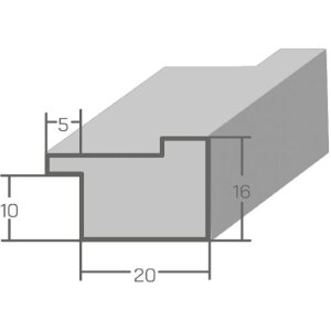 MendeFrames Houten Fotolijst H120 Zwart Gehoutnerd 30x30 cm Antireflexglas