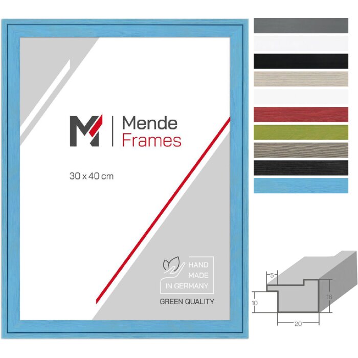 MendeFrames H120 Houten Fotolijst Massief Hout Verschillende Kleuren & Formaten tot 50x75 cm