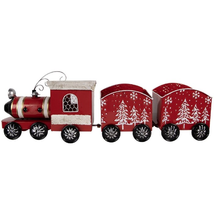 Clayre & Eef 5Y1383 Decoratie Trein 64x13x21 cm Kerstdecoratie