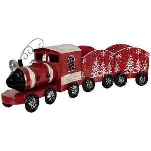Clayre & Eef 5Y1383 Decoratie Trein 64x13x21 cm Kerstdecoratie