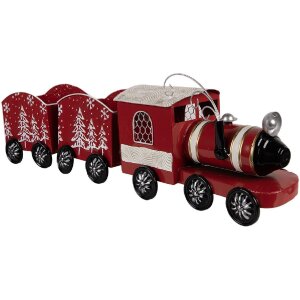 Clayre & Eef 5Y1383 Decoratie Trein 64x13x21 cm Kerstdecoratie