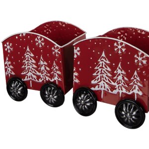 Clayre & Eef 5Y1383 Decoratie Trein 64x13x21 cm Kerstdecoratie