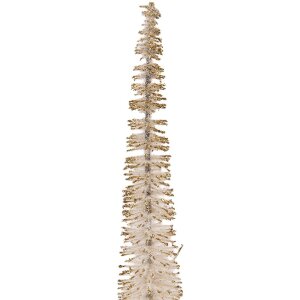 Clayre & Eef 66315BE Kerstboomdecoratie Ø 5x25 cm Beige-Goud