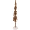 Clayre & Eef 66315BR Decoratie Kerstboom Ø 5x25 cm bruin-goud