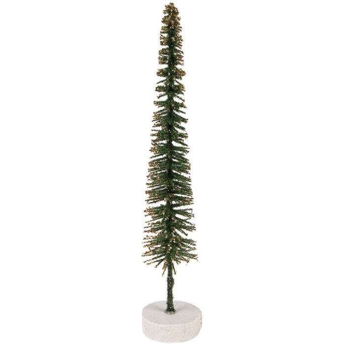 Clayre & Eef 66315GR Kerstboom Decoratie Groen Goud 5x25 cm