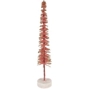 Clayre & Eef 66315P Kerstboomdecoratie Ø 5x25 cm Roze Gouden