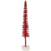 Clayre & Eef 66315R Kerstboom Decoratie Ø 5x25 cm Rood Goudkleurig