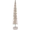 Clayre & Eef 66316BE Decoratie Kerstboom Ø 6x30 cm Beige-Goudkleurig