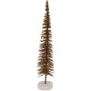 Clayre & Eef 66316BR Decoratie Kerstboom Ø 6x30 cm Bruin-Goudkleurig
