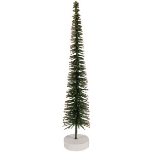Clayre & Eef 66316GR Kerstboomdecoratie Ø 6x30 cm Groen Goud