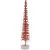 Clayre & Eef 66316P Kerstboom Decoratie Ø 6x30 cm Roze Goudkleurig