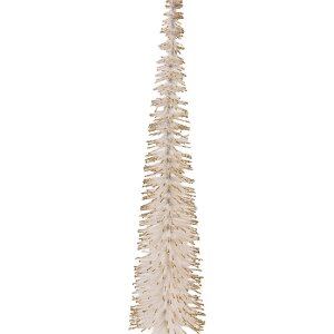 Clayre & Eef 66317BE Decoratieve Kerstboom Beige-Goud 8x40 cm