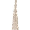 Clayre & Eef 66317BE Decoratieve Kerstboom Beige-Goud 8x40 cm